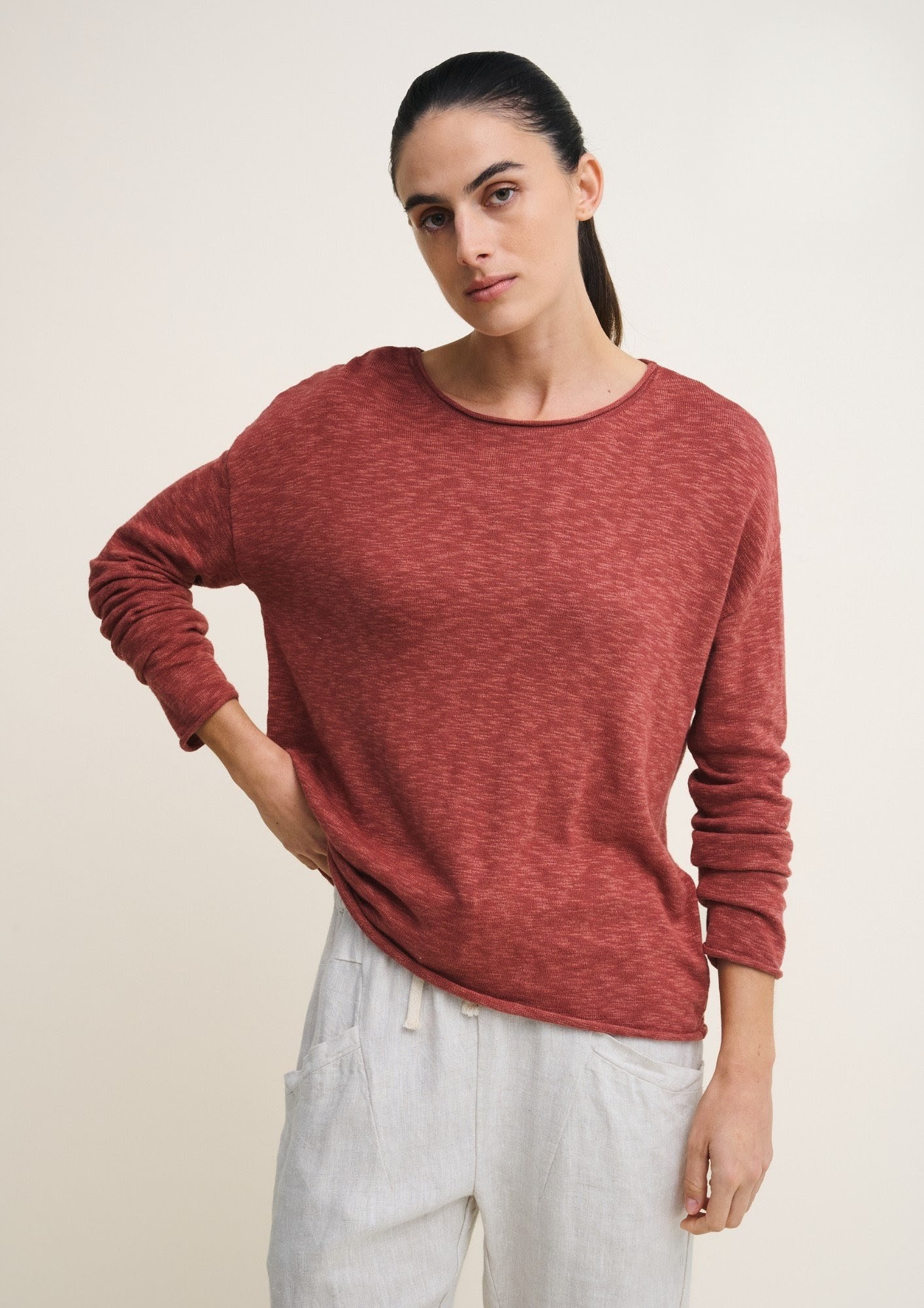 Little Lies Nellie Top - Terracotta
