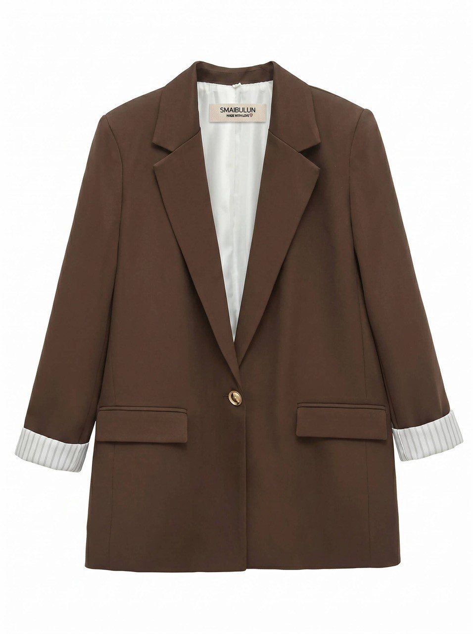 Boyfriend Blazer - Chocolate - Image 3