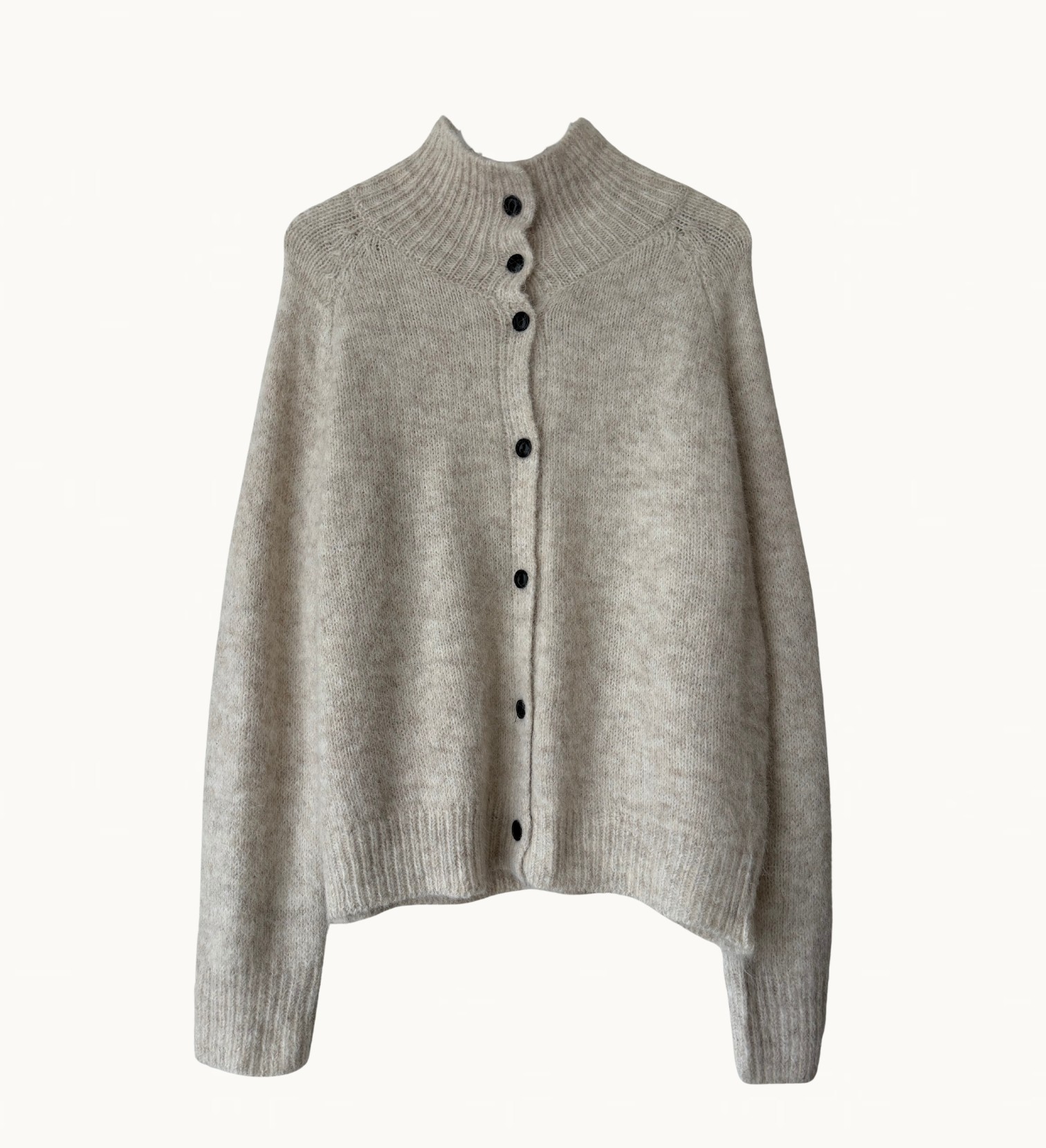 Little Lies Sidney Button Up Cardigan - Oatmeal - Image 2