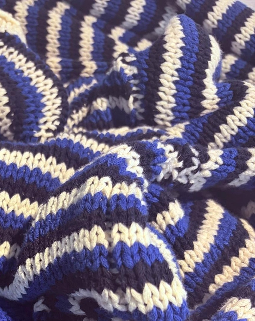 Little Lies Suzie Stripe Knit - Cobalt/Navy Blue - Image 3