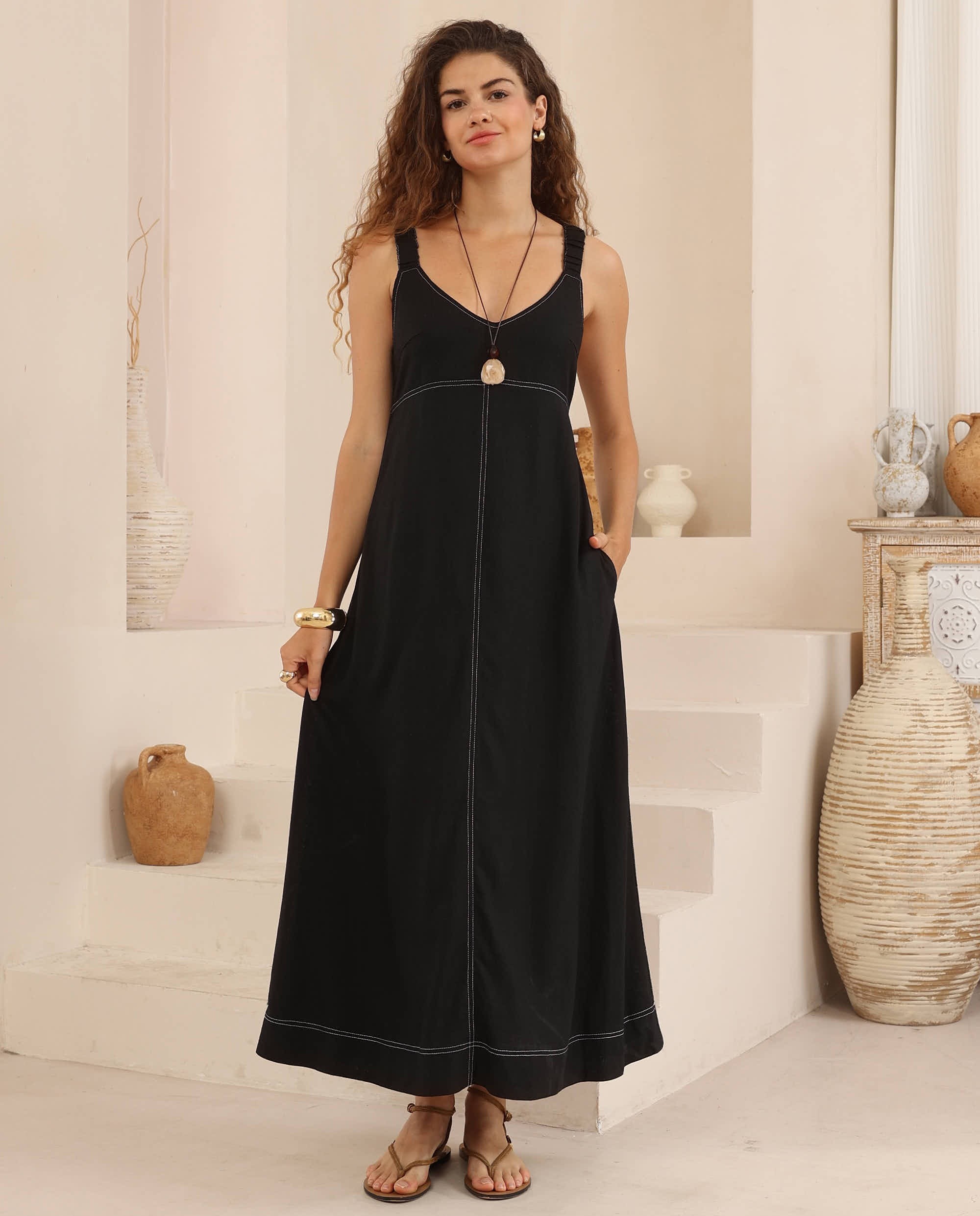 Dulcie Maxi Dress - Black - Image 2