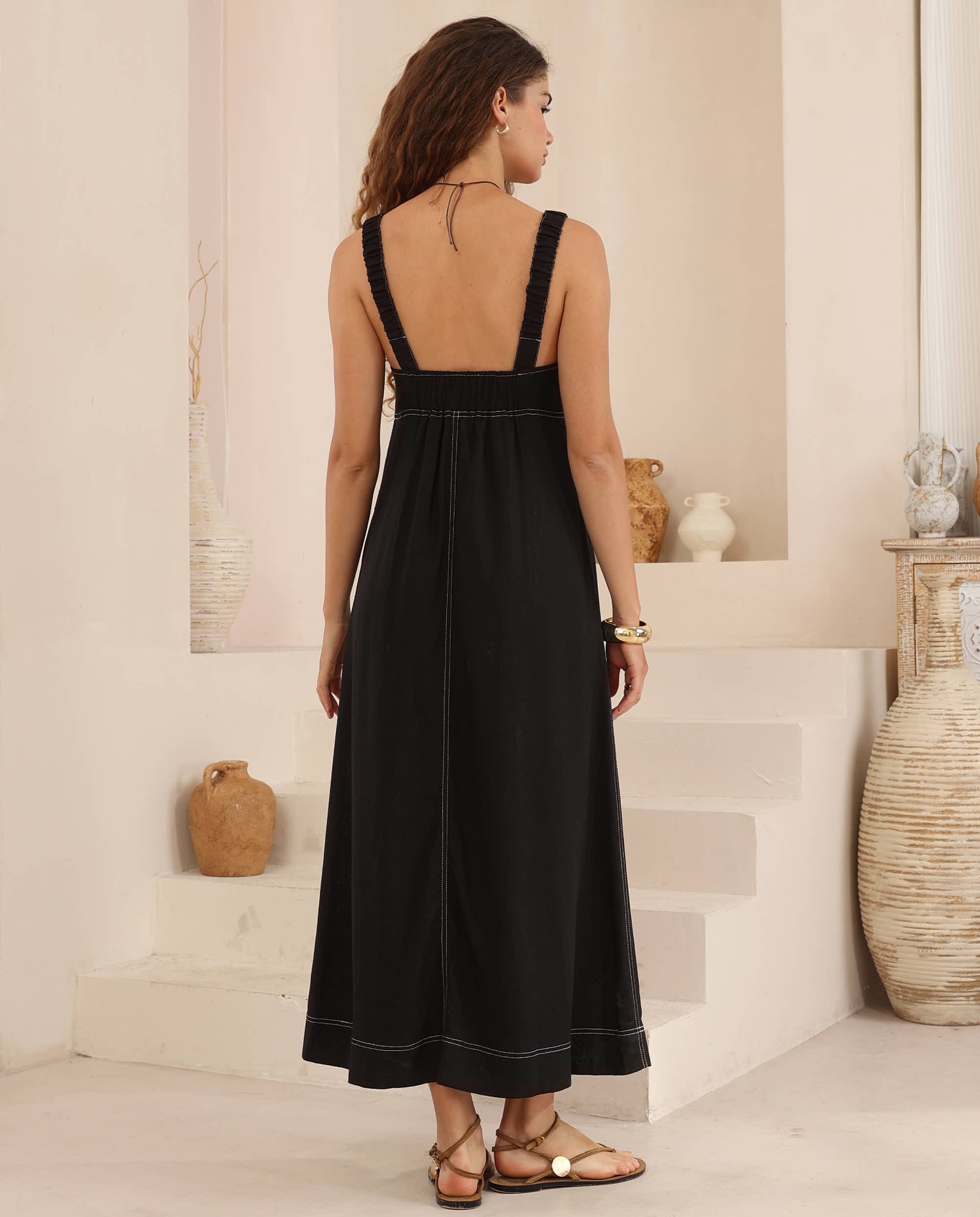 Dulcie Maxi Dress - Black - Image 3