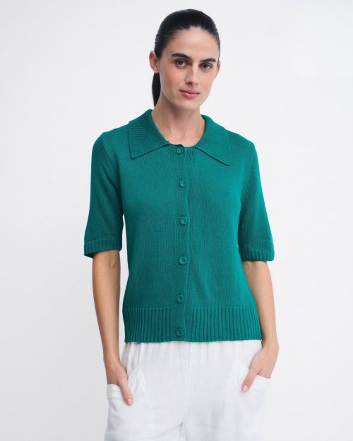 Little Lies Button Top - Teal