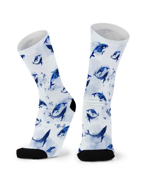 Socks - Wandering Whales - Larger Fit