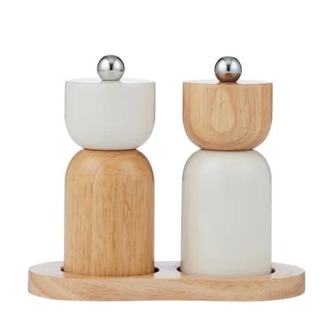 Eta 3pc Wood S&P Set Ivory