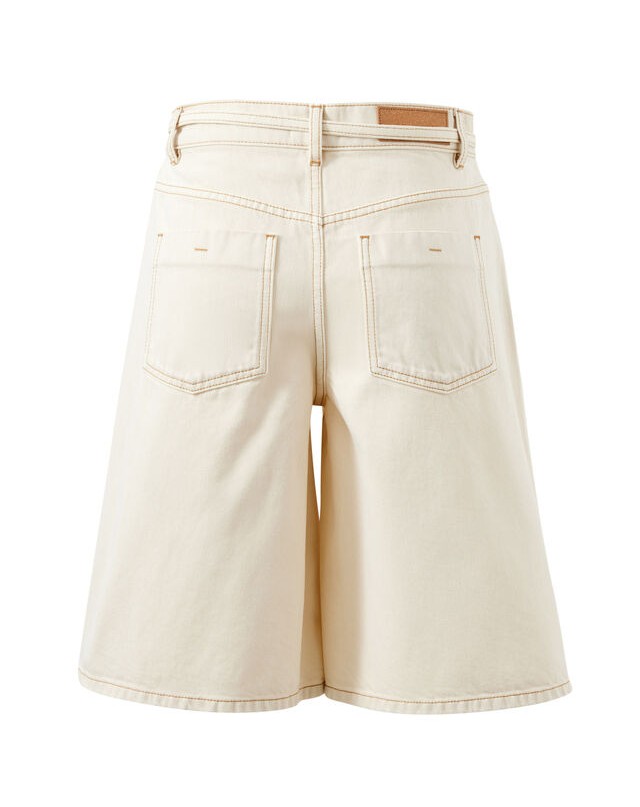 Olive Belted Denim Short - Fresh Sand - Image 6