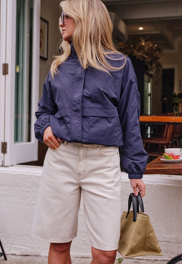 Olive Belted Denim Short - Fresh Sand - Image 2