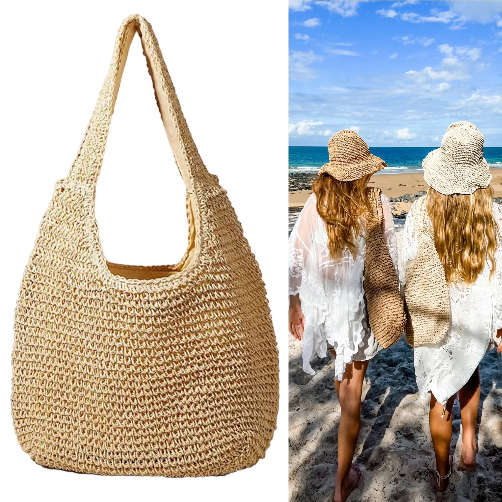 Costa Beach Bag | Blonde - Image 2