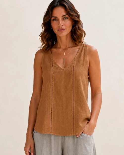 Harper Ladder Trim Tank - Mocha