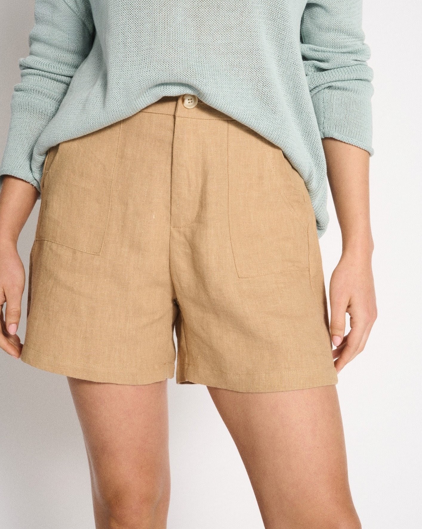 Little Lies Jude Linen Shorts - Taupe