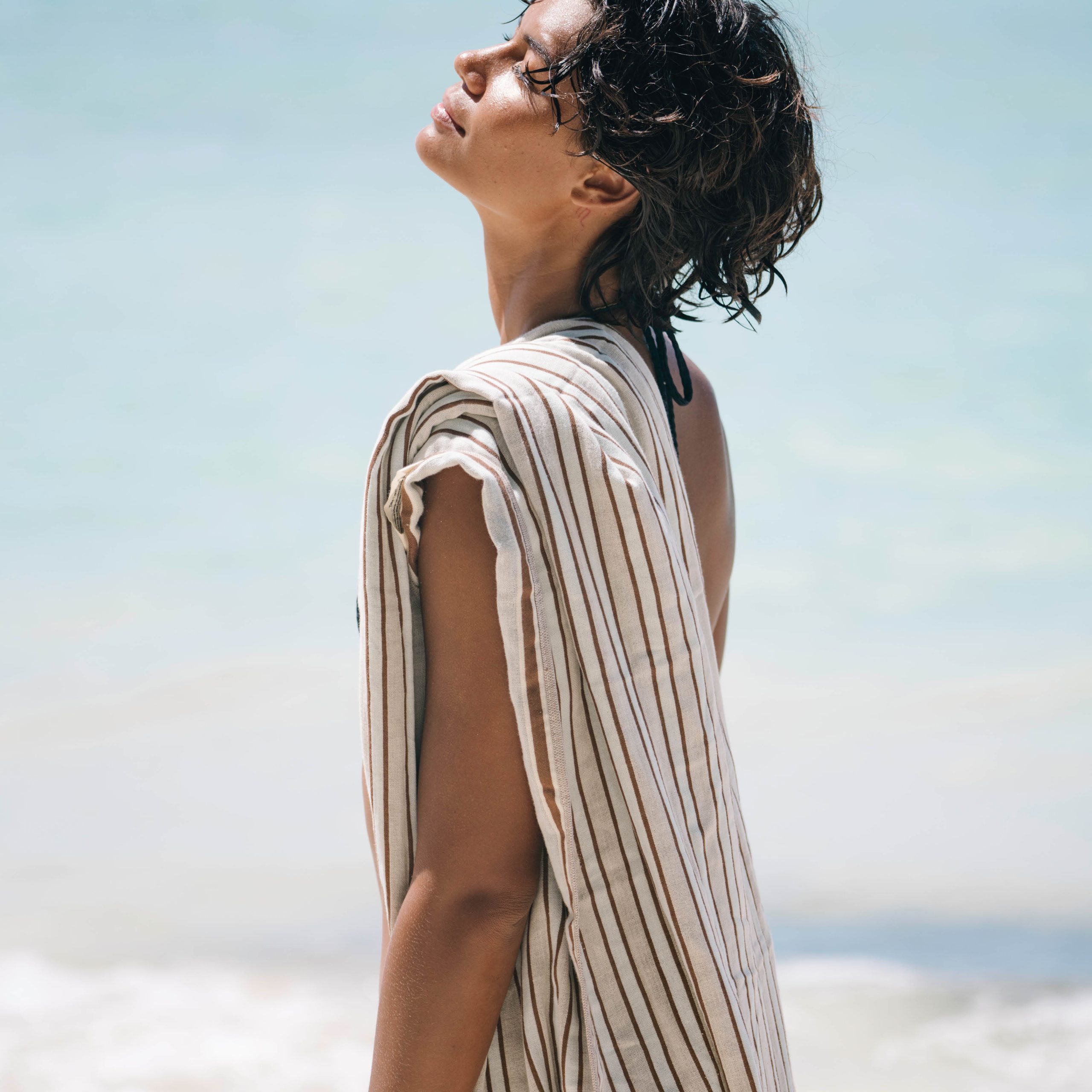Layday Laguna Beach Towel - Sky Bue/Mocha - Image 5