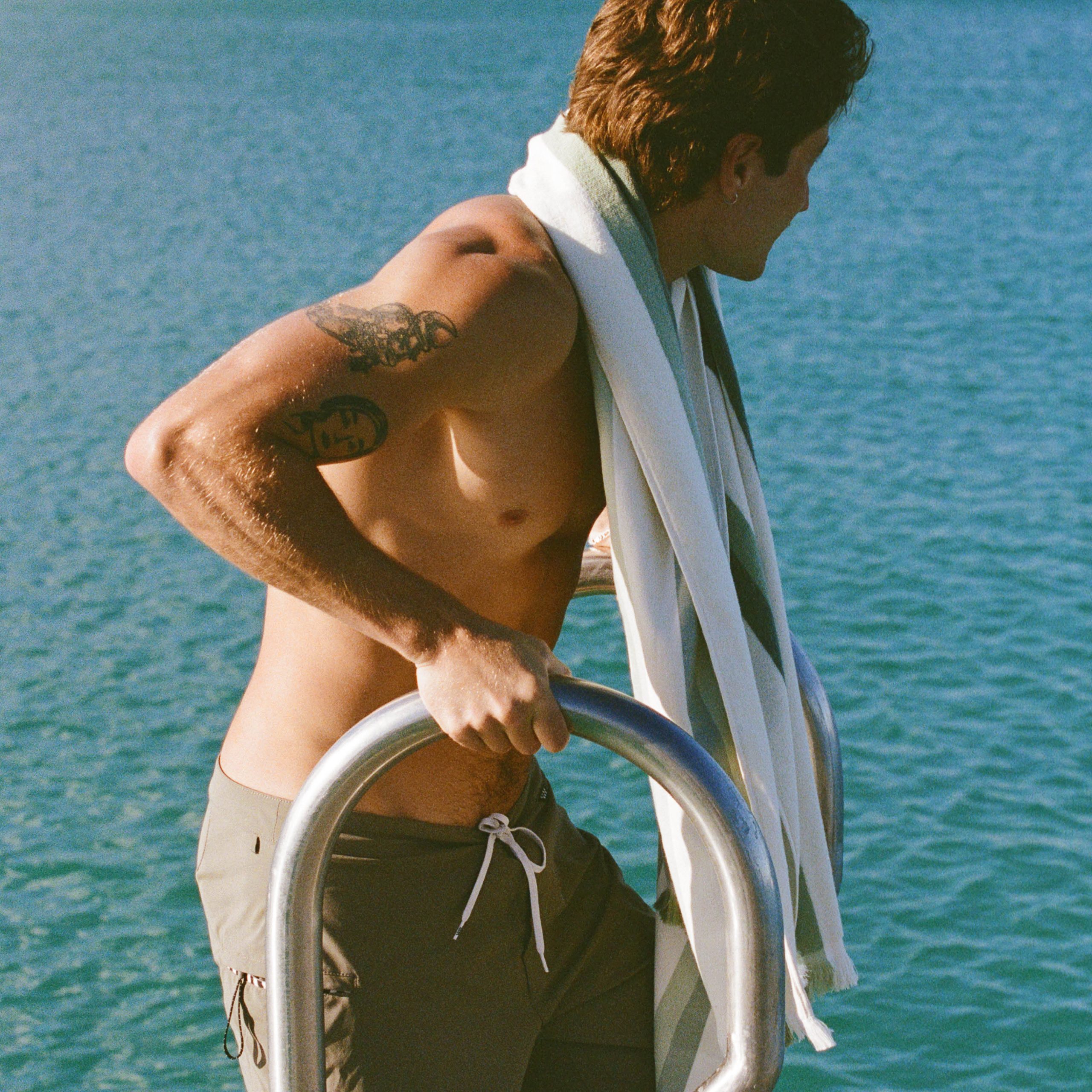 Layday Shallows Beach Towel - Sage - Image 4
