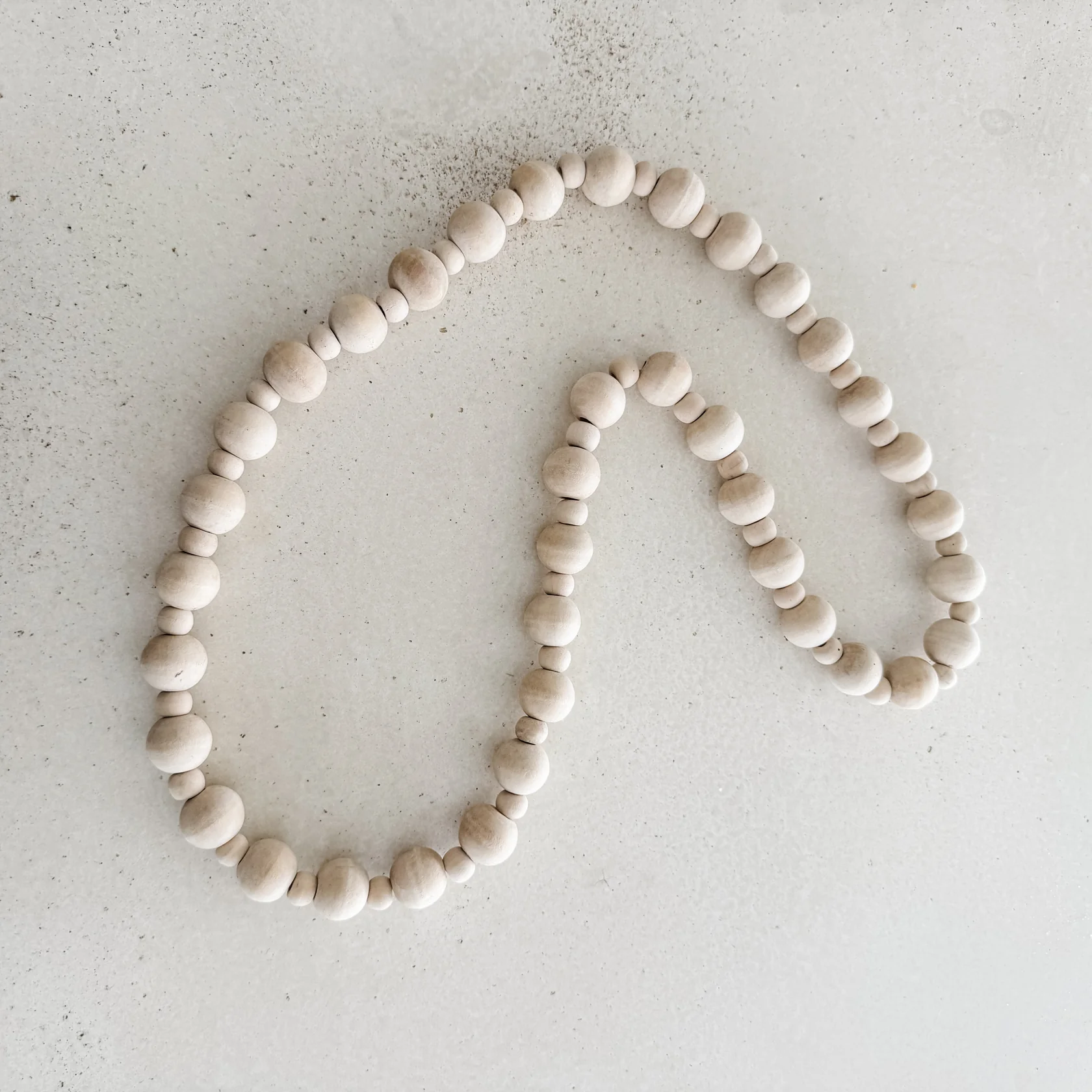 Natural Timber Bead Necklace - Image 2