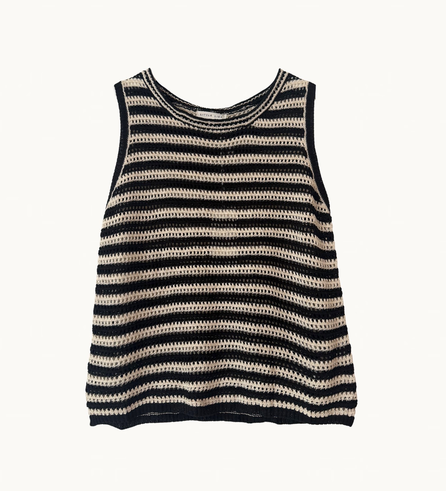 Little Lies Nina Tank - Natural/Black - Image 2