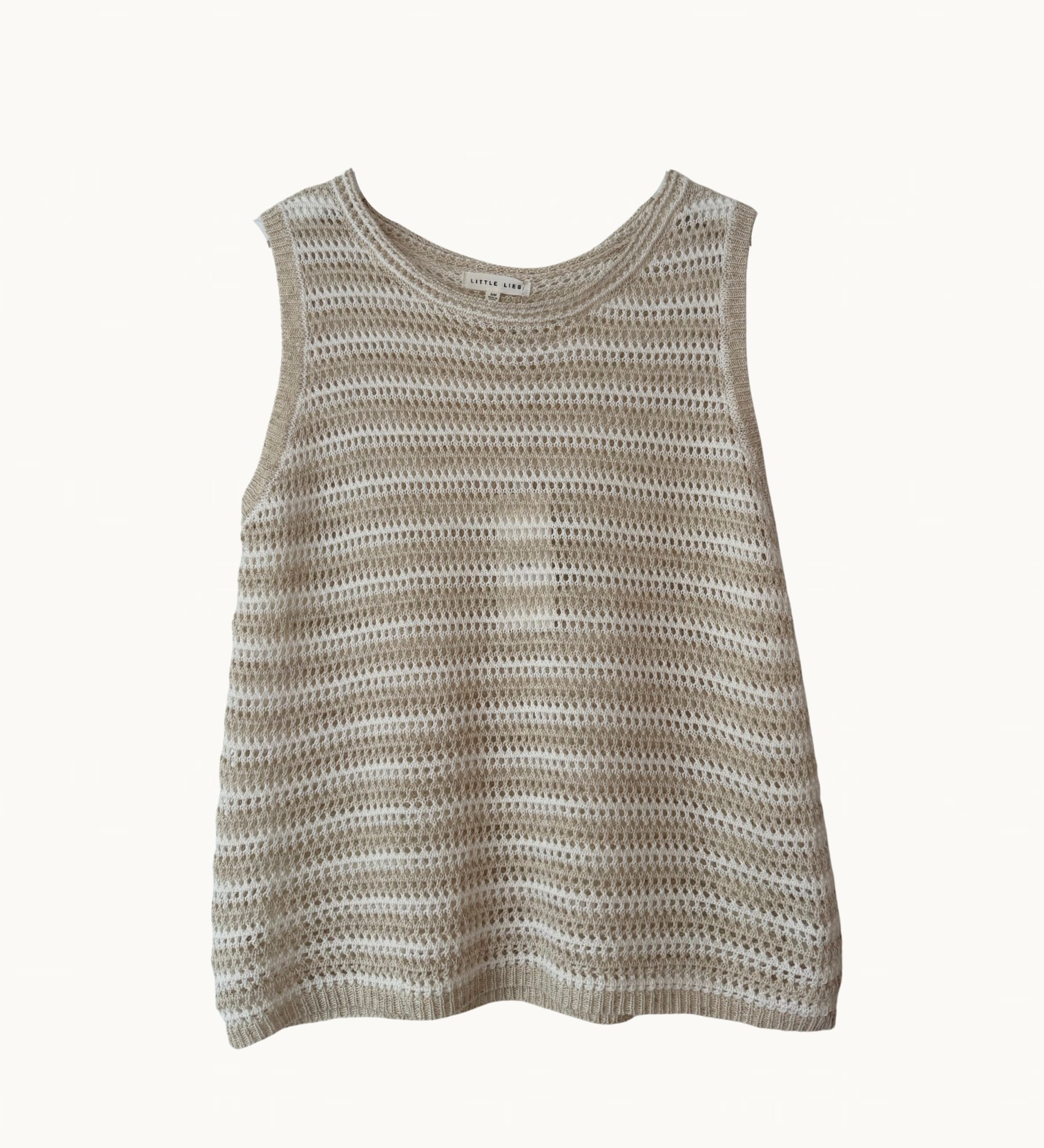 Little Lies Nina Tank - Natural/White - Image 2