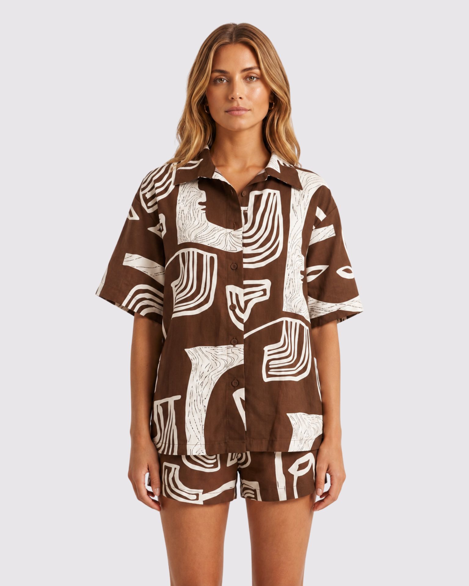 Georgie Two-Piece Set - Brown - Image 2
