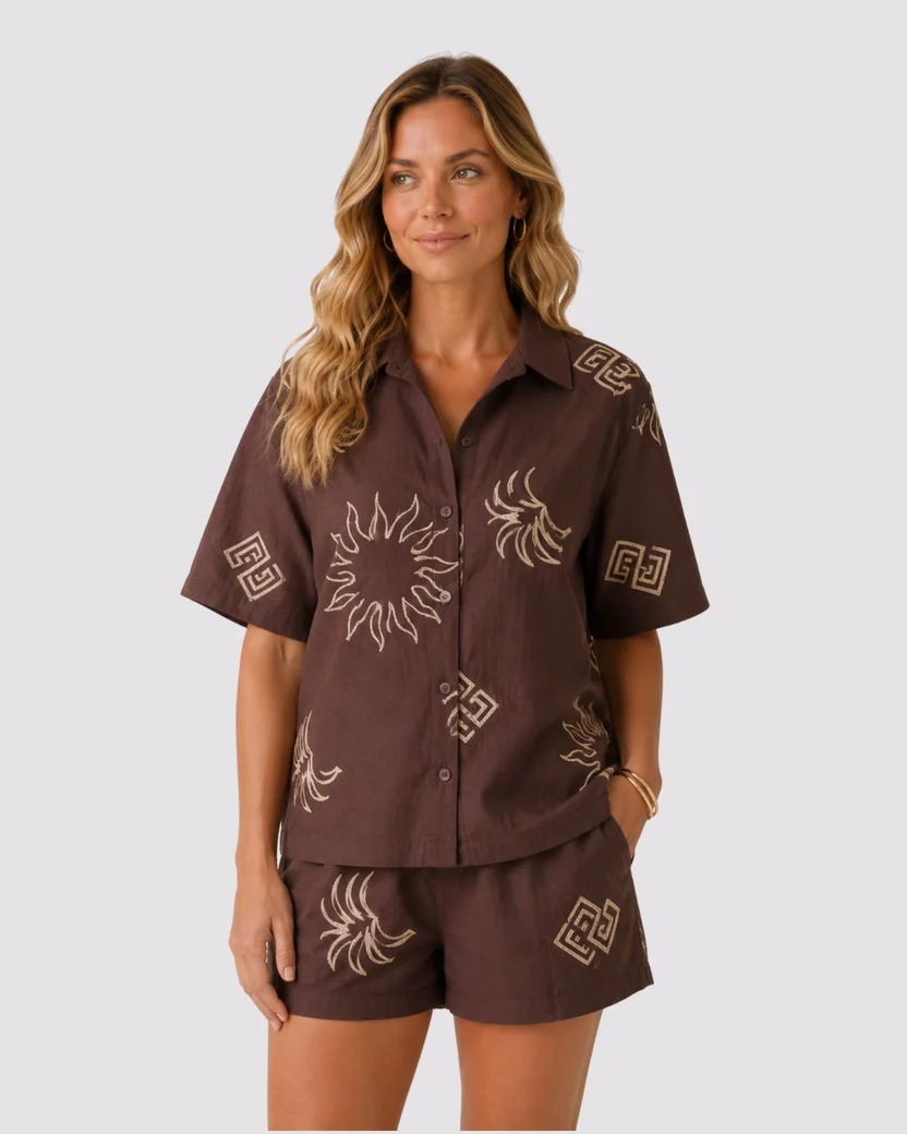 Sun Two-Piece Set - Brown - Image 3