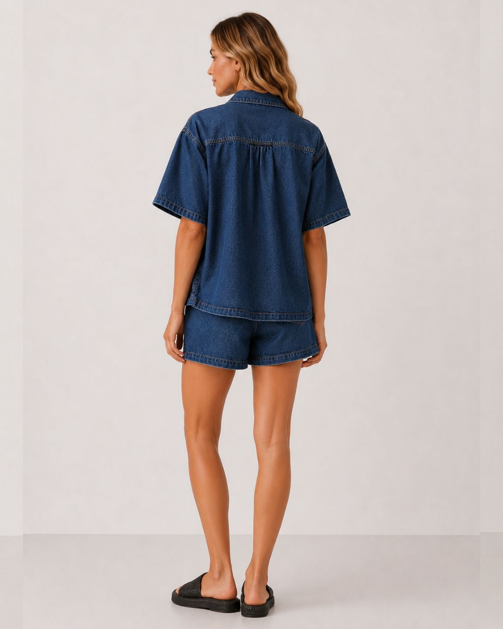 Morgan Denim Two-Piece Set - Dark Denim - Image 3