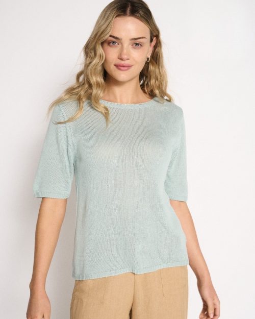 Little Lies Spring Tee - Dusty Aqua