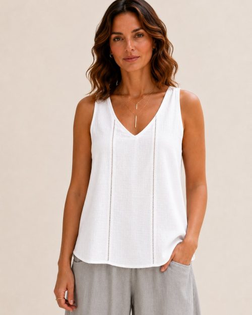 Harper Ladder Trim Tank - White