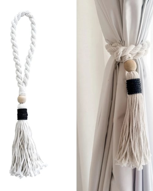 Black Beaded Tassel