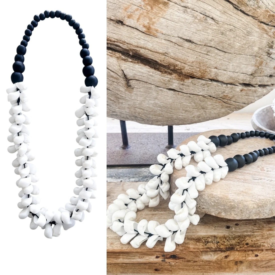 Black & White Shell Necklace