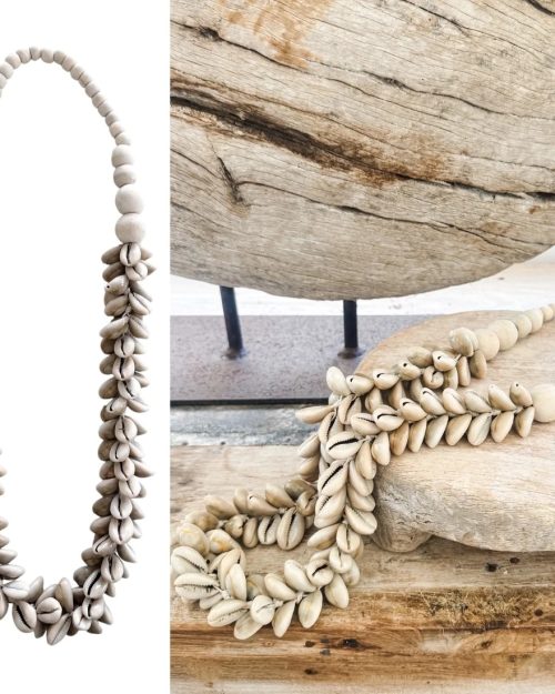 Cowrie Shell & Natural Bead Necklace