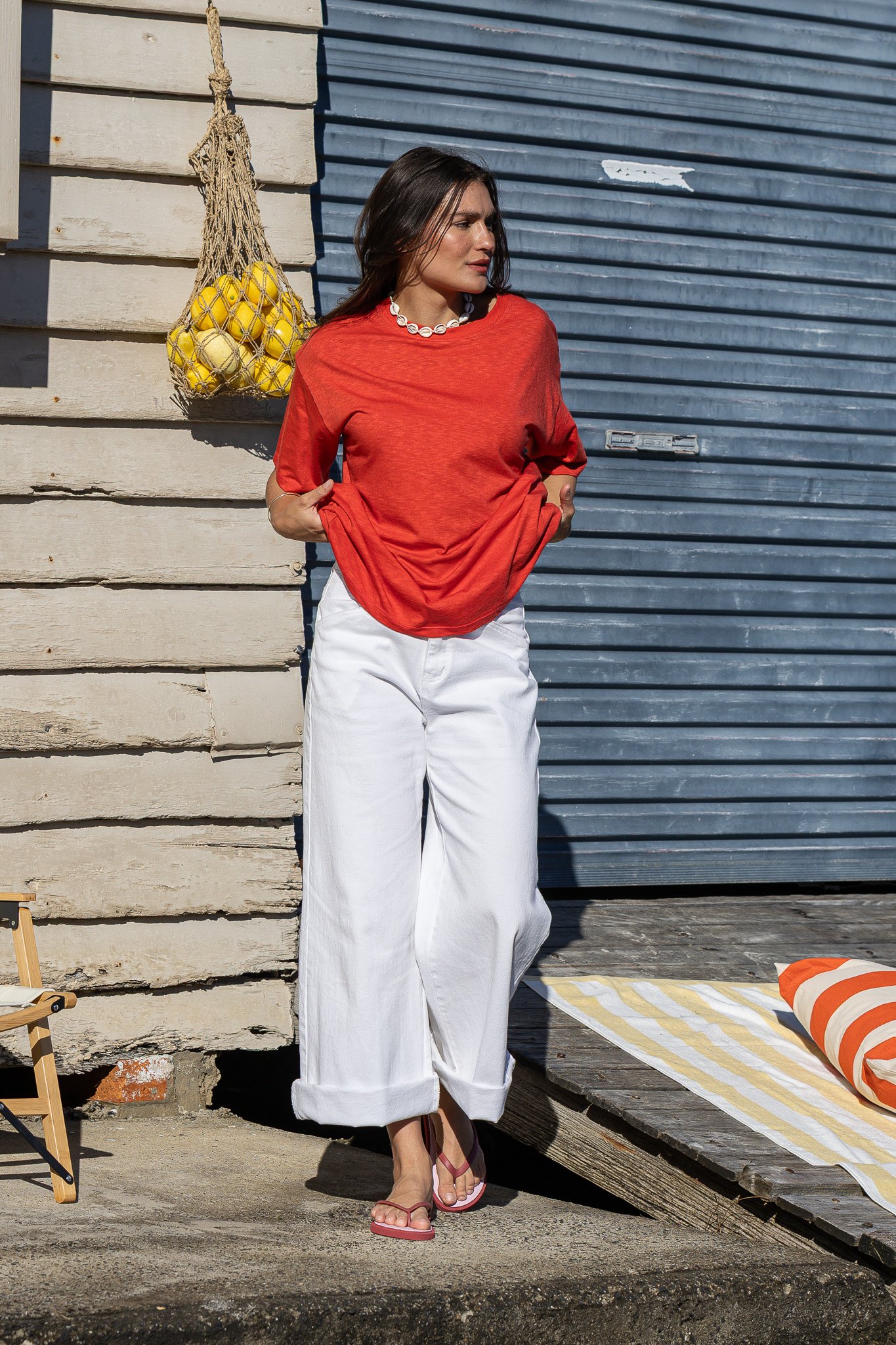 Flick Organic Cotton Tee - Red - Image 3