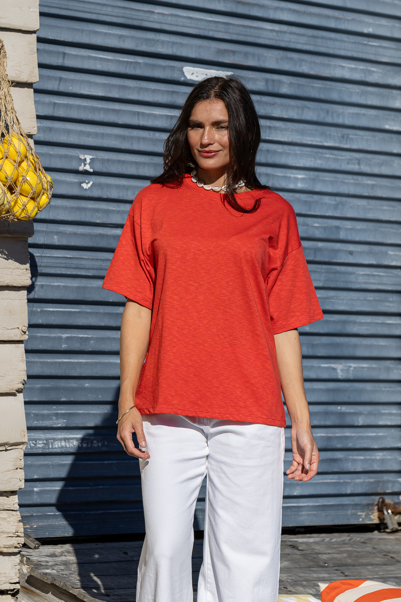 Flick Organic Cotton Tee - Red - Image 2