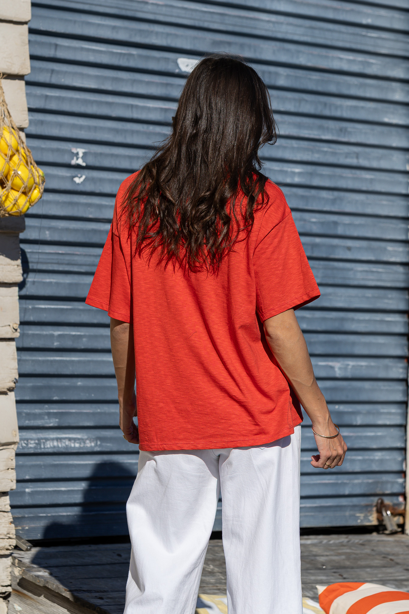 Flick Organic Cotton Tee - Red - Image 4