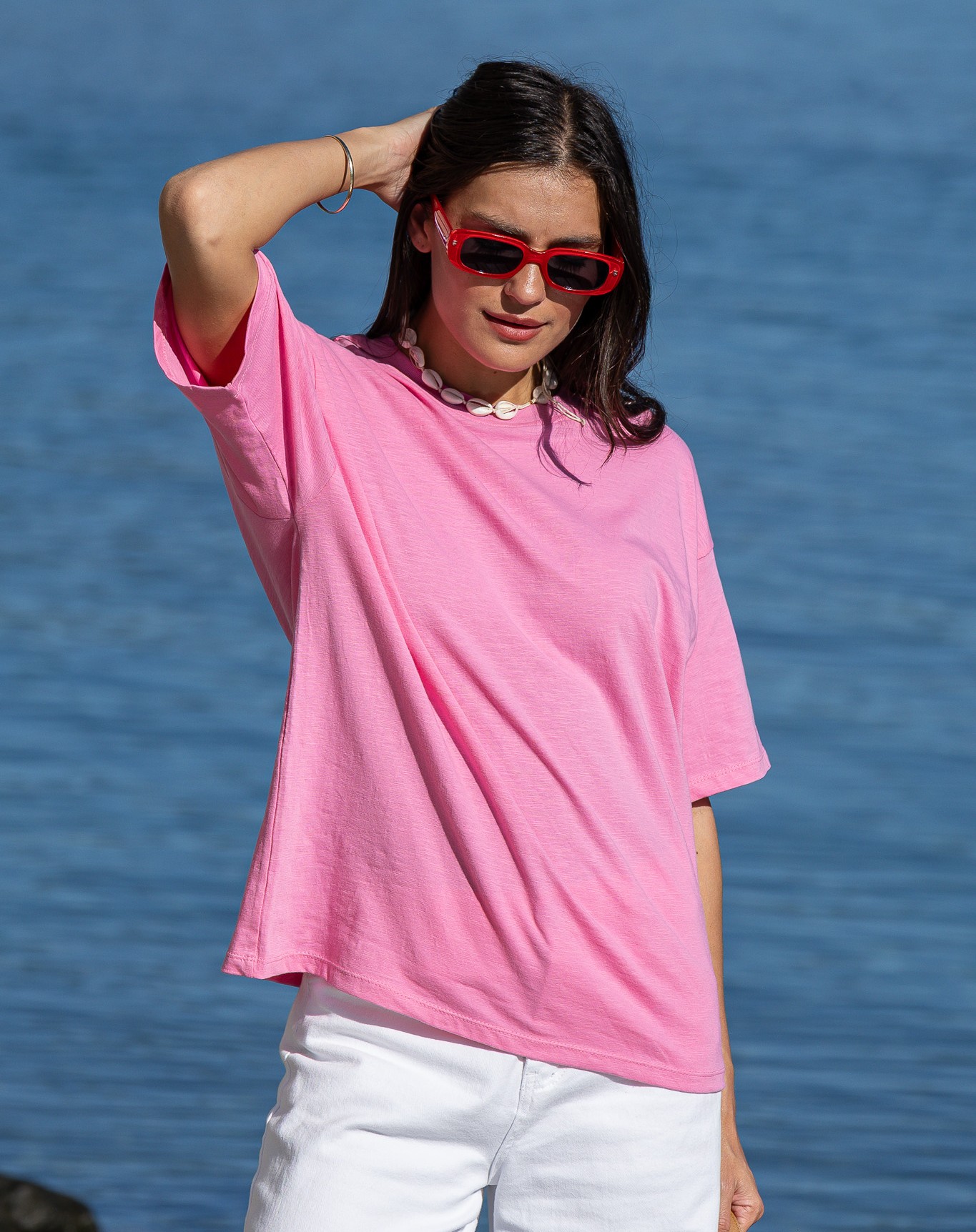 Flick Organic Cotton Tee - Soft Pink