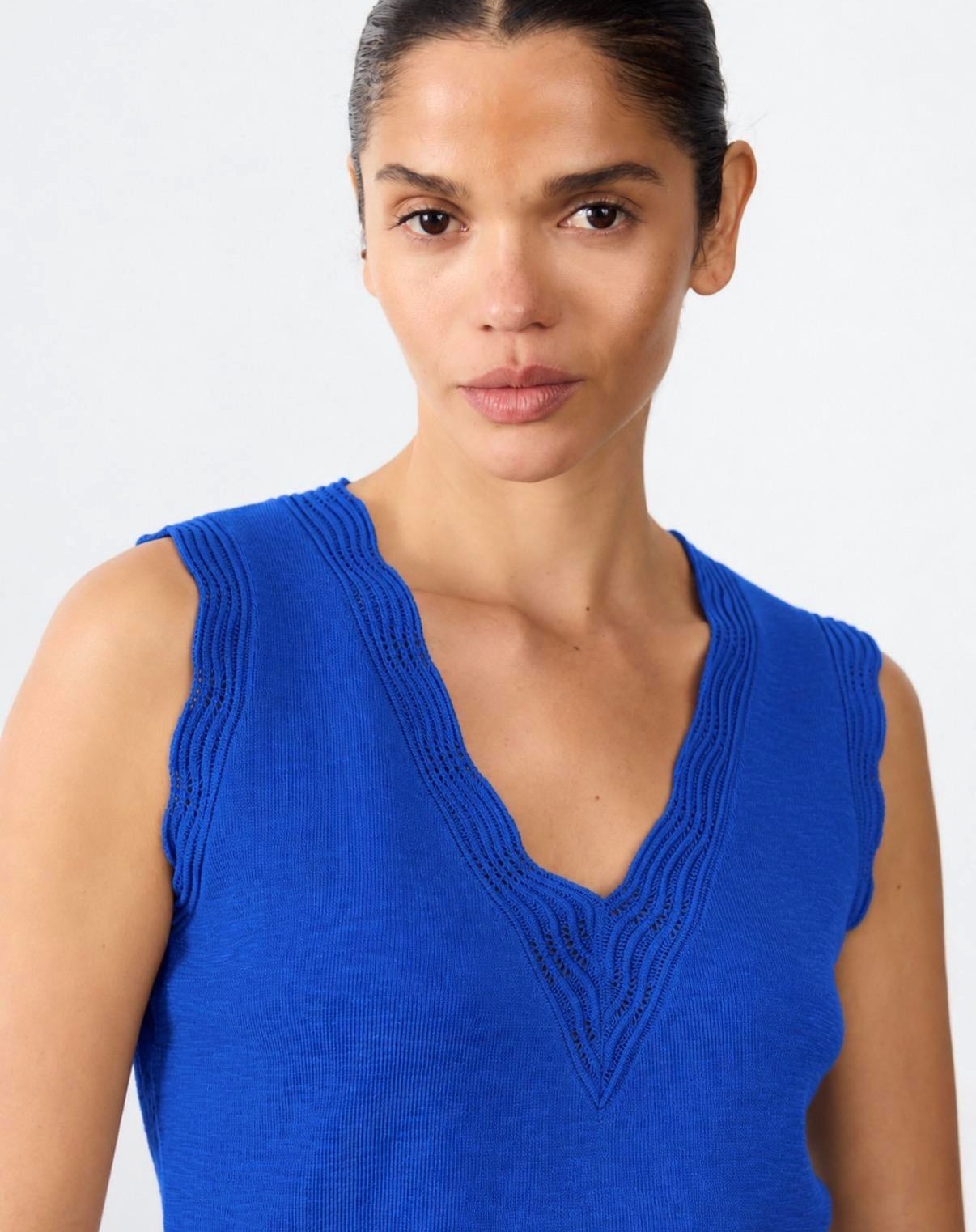 Little Lies Leila Knitted Top - Cobalt