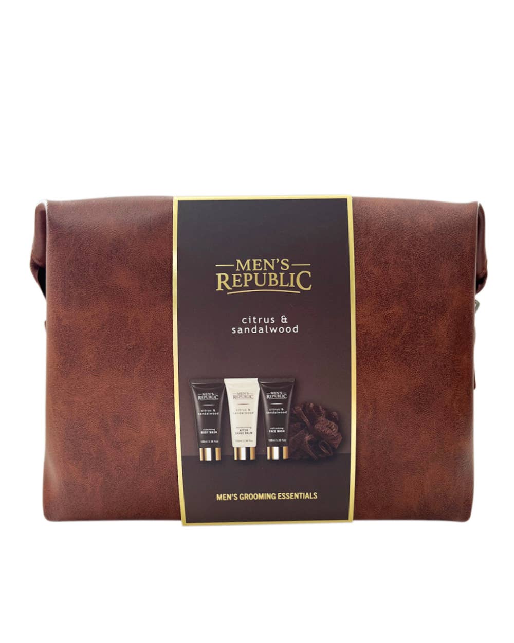 Men's Republic Grooming Kit - Soft Faux Leather Toiletry Bag - Image 2