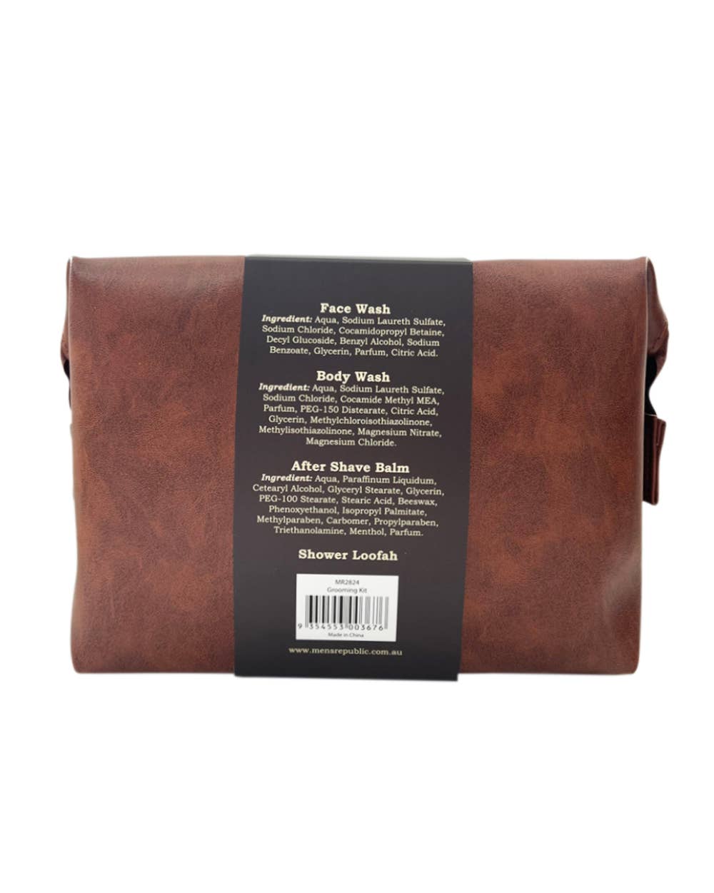 Men's Republic Grooming Kit - Soft Faux Leather Toiletry Bag - Image 3