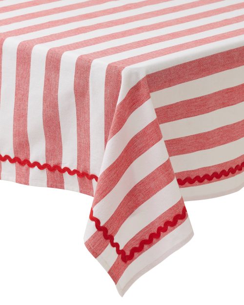 Xmas Wide Stripe Cotton Table Cloth 250x150cm