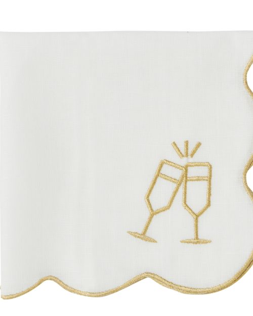 Xmas Cheer Embroidered Fabric Napkins Set of 4